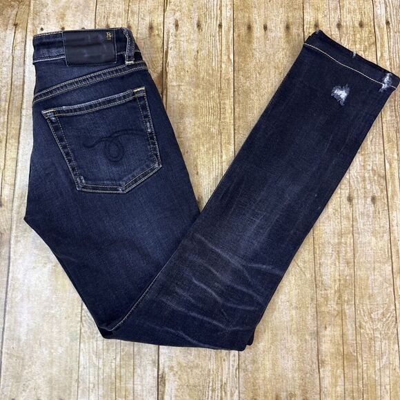 R13 Jeans Kate Skinny Mali Black Wash Size 24 (25X28) - Picture 1 of 14